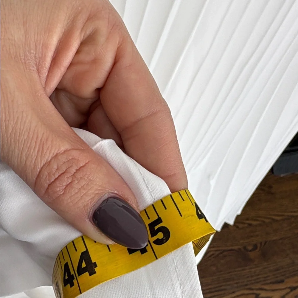 Commense - White Solid Pleated Strapless Split Dress Size Medium NWT - Picture 11 of 11